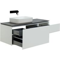 Тумба под раковину Allen Brau Infinity 120 L подвесная Белая матовая арт-1.21006.WM — фото 8, Тумбы под раковину