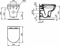 Комплект унитаза с инсталляцией Ideal Standard Prosys Exacto с сиденьем Микролифт арт-X042601 — фото 11, Комплекты унитаз + инсталляция