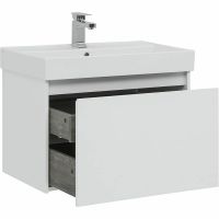 Тумба с раковиной Aquanet Nova Lite 75 подвесная Белая глянцевая арт-245243 — фото 4, Тумбы с раковиной