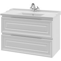 Тумба под раковину Caprigo Ponza 90 подвесная Белая матовая арт-13523-В231 — фото 1, Тумбы под раковину