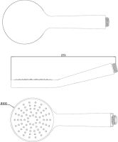 Ручной душ Ravak Flat S 960.00 Хром арт-X07P343 — фото 2, Лейки для душа