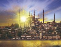 Фреска Ortograf Восток 4221 Фактура флок FLK Флизелин (3,5*2,7) Желтый/Голубой/Бежевый, Архитектура арт-4221 (флок FLK) — фото 2, Фрески