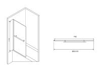 Товар: Шторка на ванну Abber Immer Offen 80х140 профиль Черный стекло прозрачное арт-AG70080B - фото 3 Шторка на ванну Abber Immer Offen 80х140 профиль Черный стекло прозрачное арт-AG70080B — фото 3, Неподвижные шторки для ванной