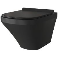 Унитаз Grossman подвесной Черный матовый с сиденьем Микролифт арт-GR-4440BMS — фото 1, Подвесные унитазы