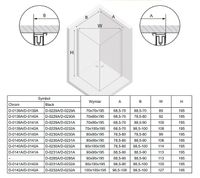 Душевой уголок New Trendy New Soleo Black 2D 70х90 профиль Черный стекло прозрачное арт-D-0229A/D-0231A — фото 7, Прямоугольные душевые уголки