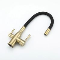 Смеситель для кухни Frap H69 Сатин золотой Черный арт-F4396-3 — фото 11, Смесители для кухни