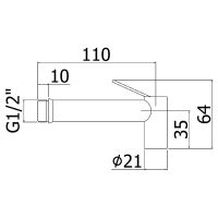 Гигиенический душ Paffoni Tweet Round Черный арт-ZDOC120NO — фото 2, Гигиенические души