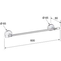 Полотенцедержатель Remer Epoca Хром арт-EP30CR — фото 2, Полотенцедержатели