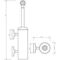 Ершик для унитаза Migliore Amerida Хром с кристаллом Swarovski арт-16580 — фото 2, Ершики для унитаза