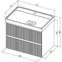 Тумба под раковину Aquanet Альтера 70 подвесная Белая матовая арт-337155 — фото 10, Тумбы под раковину