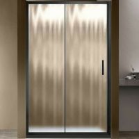 Душевая дверь Vincea Garda 120 профиль Черный стекло шиншилла арт-VDS-1G120CHB — фото 1, Раздвижные душевые двери