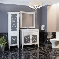 Шкаф пенал Opadiris Палермо 53 L Белый матовый арт-Z0000008258 — фото 3, Пеналы для ванной комнаты