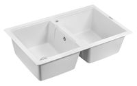 Кухонная мойка Paulmark Tandem 80/2 Белый арт-PM238150-WH — фото 2, Кухонные мойки