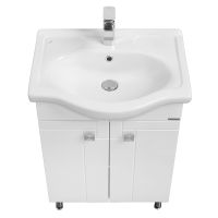 Тумба под раковину Aquaton Фиджи 60 Белая глянцевая арт-1A179601FG010 — фото 2, Тумбы под раковину