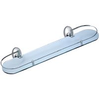 Товар: Стеклянная полка Haiba Хром арт-HB1607-1 - фото 1 Стеклянная полка Haiba Хром арт-HB1607-1 — фото 1, Полки для ванной и душа