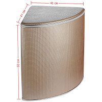 Корзина для белья Geralis Ромб Бежевая темная, кант Хром, угловая арт-RBH-U — фото 5, Корзины для белья