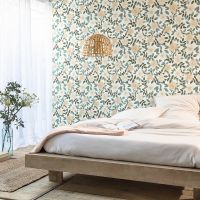 Обои Caselio Danae Винил на флизелине (53*10,05) Белый/Зеленый/Бежевый, Цветы арт-103626009 — фото 3, Обои для стен