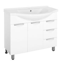 Тумба под раковину Style Line Жасмин 100 Белый глянец арт-ЛС-00000585 — фото 1, Тумбы под раковину