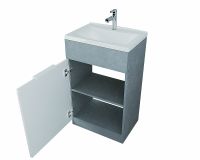 Тумба с раковиной 1MarKa Revo 50H Бетон светло-серый арт-У99085 — фото 2, Тумбы с раковиной