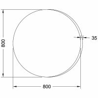Зеркало SanVit Арт 80 с подсветкой с инфракрасным выключателем арт-zart80 — фото 4, Зеркала в ванную комнату