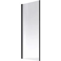 Душевая стенка Veconi Rovigo KP-13 90 профиль Черный стекло прозрачное арт-KP13B-90-01-C5 — фото 1, Боковые стенки