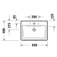 Раковина Duravit D-Neo 65 Белая арт-2367650000 — фото 5, Раковины подвесные