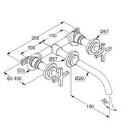 Смеситель для раковины Kludi Nova Fonte Хром арт-201440520 — фото 3, Смесители для раковины