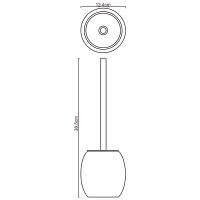 Ершик для унитаза WasserKRAFT Ruwer Нержавеющая сталь арт-K-6727 — фото 4, Ершики для унитаза
