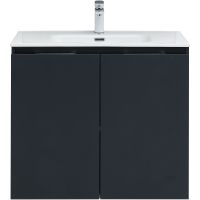 Тумба под раковину Aquanet Алвита New 80 подвесная Антрацит арт-277527 — фото 7, Тумбы под раковину