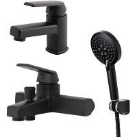 Товар: Комплект смесителей Orange OneLife Черный арт-P02-311b - фото 5 Комплект смесителей Orange OneLife Черный арт-P02-311b — фото 5, Готовые комплекты для ванной комнаты