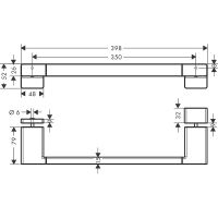 Ручка для душевой двери Hansgrohe AddStoris Шлифованный черный хром арт-41759340 — фото 4, Комплектующие для душевых ограждений