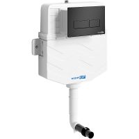 Смывной бачок WasserKRAFT Aller для унитаза с Черной матовой клавишей смыва арт-10TLT.031.ME.MB03 — фото 1, Смывные бачки скрытого монтажа