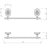 Полотенцедержатель Migliore Cleopatra Бронза арт-16641 — фото 2, Полотенцедержатели