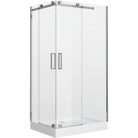 Душевой уголок Grossman Cosmo 120х90 R профиль Хром стекло прозрачное арт-GR-1120R — фото 2, Прямоугольные душевые уголки