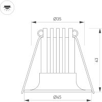 Встраиваемый светильник Arlight Foggy Черный арт-044631 — фото 2, Точечные светильники