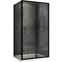 Душевой уголок Abber Schwarzer Diamant 120x80 профиль Черный стекло прозрачное арт-AG30120B5-S80B5 — фото 2, Прямоугольные душевые уголки