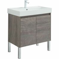 Тумба под раковину Aquanet Nova Lite 75 подвесная Дуб рошелье арт-298851 — фото 7, Тумбы под раковину