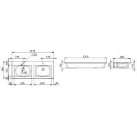Раковина AM.PM Spirit V2.0 120 Белая арт-M70AWCD1202WG — фото 3, Раковины встраиваемые сверху