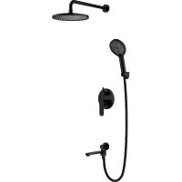 Душевая система Splenka Черная матовая арт-S222.27.06 — фото 1, Встраиваемые душевые комплекты