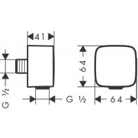 Шланговое подключение Hansgrohe Fixfit Бронза арт-26457140 — фото 2, Шланговые подключения