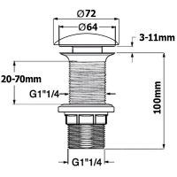 Донный клапан Allen Brau Fantasy click-clack Антрацит арт-5.11001.AN — фото 5, Донные клапаны