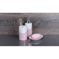 Стакан для зубных щеток Fixsen Agat Розовый Белый арт-FX-220-3 — фото 2, Стаканы для зубных щеток
