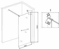 Душевая перегородка Niagara Nova 90 профиль Черный стекло прозрачное арт-NG-681-90BLACK — фото 5, Душевые перегородки