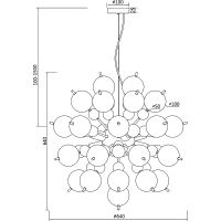 Подвесной светильник Maytoni Modern Bolla Янтарный Латунь арт-MOD133PL-08BS — фото 3, Подвесные светильники