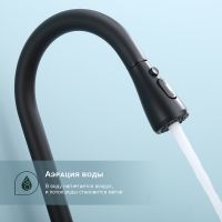 Смеситель для кухни Splenka Черный матовый арт-S203.49.06 — фото 6, Смесители для кухни