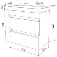 Тумба с раковиной Iddis Zodiac 60 подвесная Белая арт-ZOD6CB0i95K — фото 7, Тумбы с раковиной