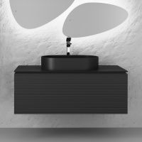 Тумба под раковину Jorno Stone 100 подвесная Антрацит арт-Stn.01.100/P/A/JR — фото 2, Тумбы под раковину