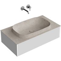 Тумба под раковину Kerama Marazzi Magica 90 MA.90.1\MGR.M подвесная Утренний серый матовый арт-MA.90.1\MGR.M — фото 2, Тумбы под раковину