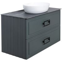 Товар: Тумба под раковину La Fenice Cubo 100 подвесная Серая матовая арт-FNC-01-CUB-G-100-2 - фото 2 Тумба под раковину La Fenice Cubo 100 подвесная Серая матовая арт-FNC-01-CUB-G-100-2 — фото 2, Тумбы под раковину