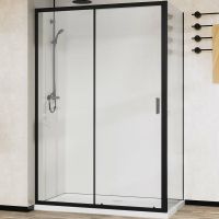 Душевой уголок Vincea City 120х90 профиль Черный стекло прозрачное арт-VSR-5CT9012CLB — фото 2, Прямоугольные душевые уголки